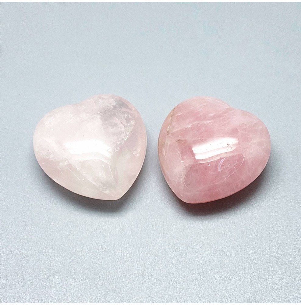 Coeur en pierre naturelle Quartz rose 40 mm 